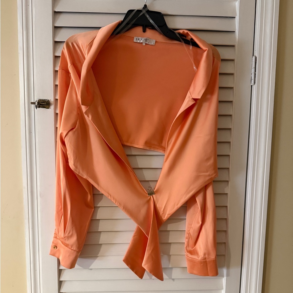 House of CB Orange Button Down Shirt